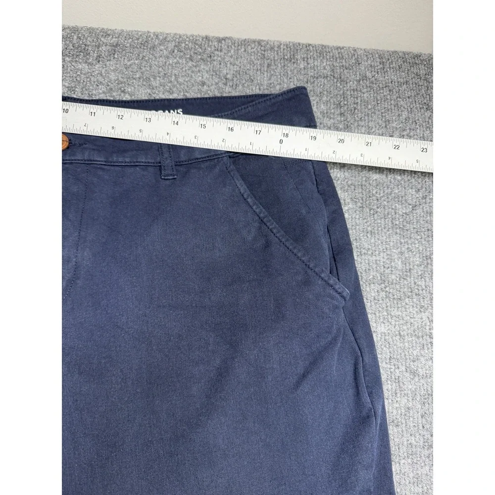 Mugsy Morgans Chino Pant Men's 38x32 Blue Straight Leg Slash Pocket Cotton Blend